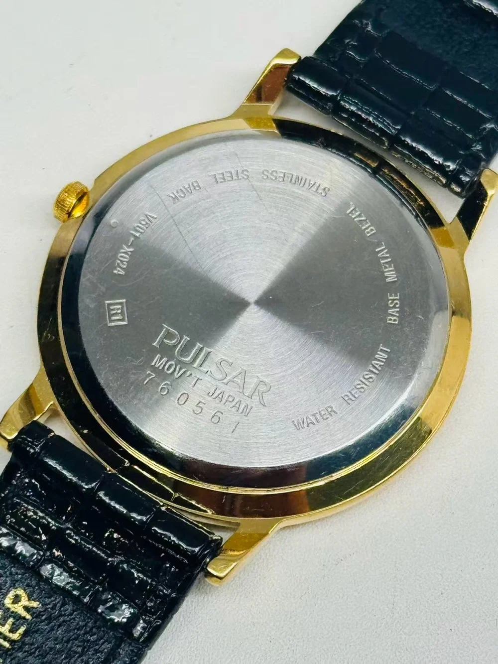Vintage Pulsar Quartz 33mm Gold Tone Acadia Insurance Men Watch New Battery Runs